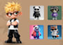 design 3d cute character, mascot, cartoon character for game and animation